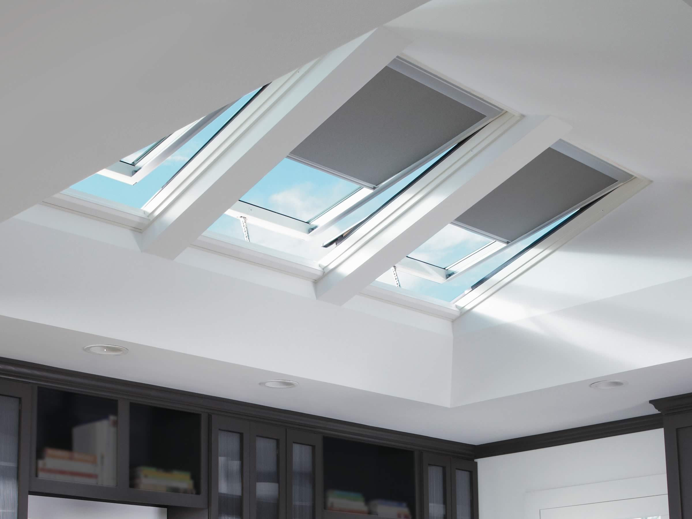 Velux opening skylights with blind